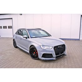 Накладка сплиттер на передний бампер вариант 3 на Audi RS3 8VA Sportback